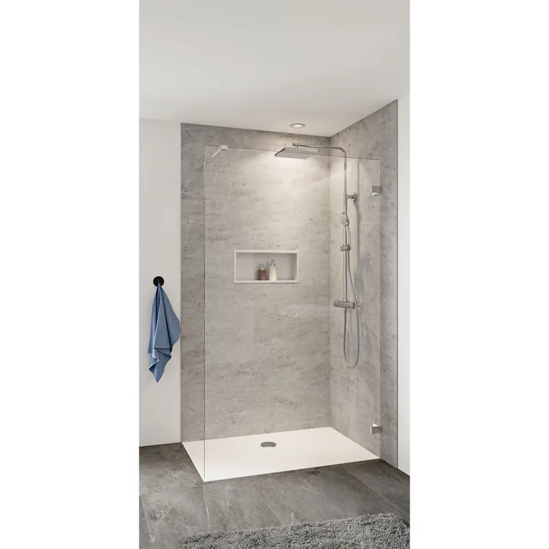 Breuer Panorama Duschrückwand Marmor grau 100 x 210 cm Bestpreis